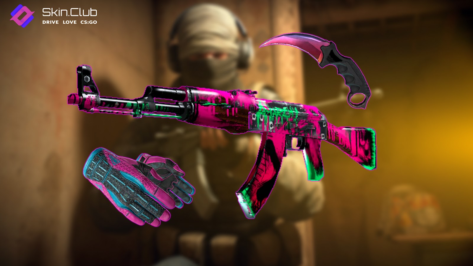 Las mejores combinaciones de skins de AK-47 en CSGO con guantes y cuchillos
