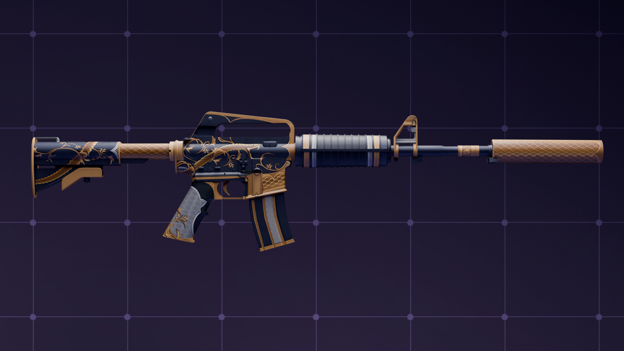 Mid-Tier M4A1-S Skins M4A1-S-Golden-Coil