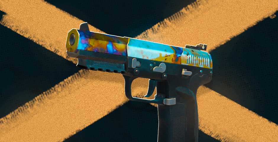 Case Hardened Pattern on Five-Seven
