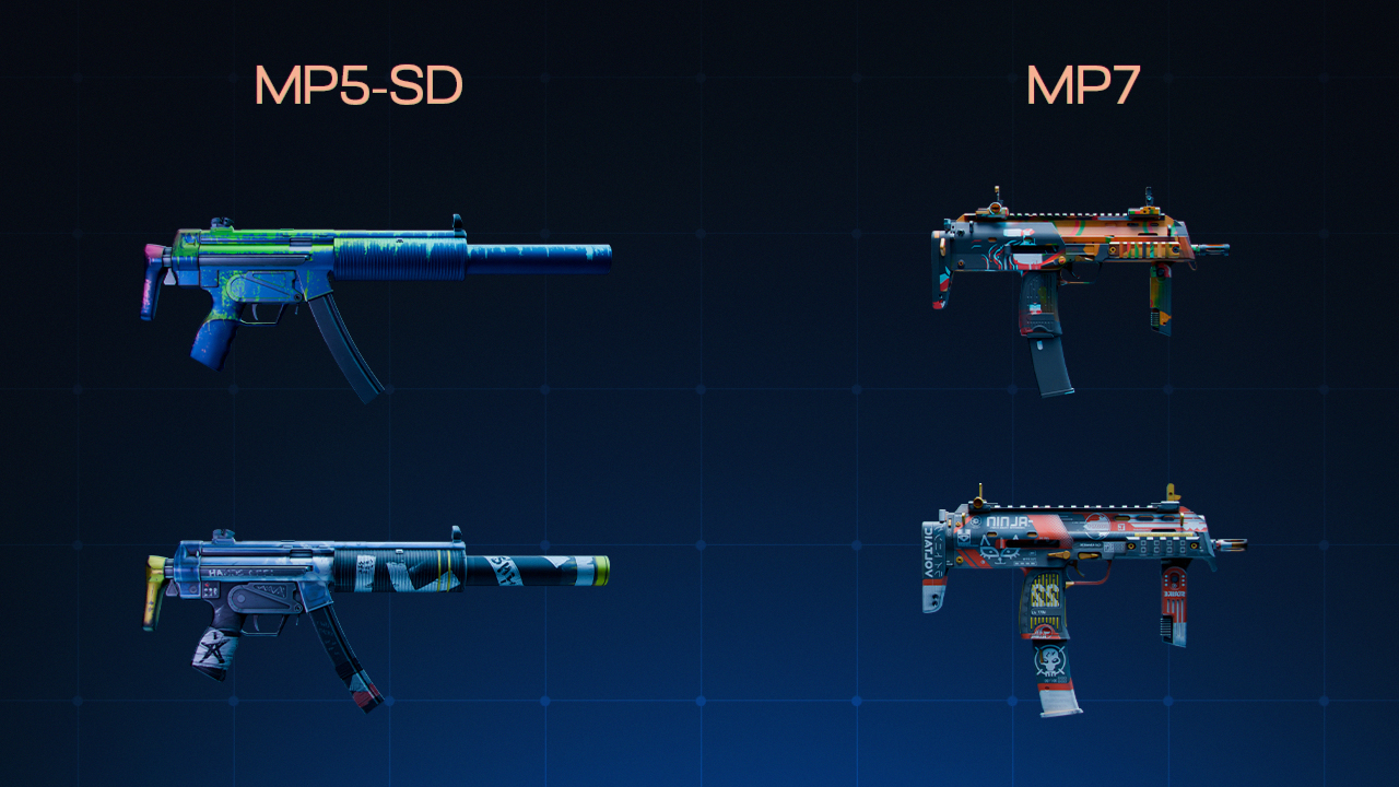 MP5 Skins vs MP7 Skins