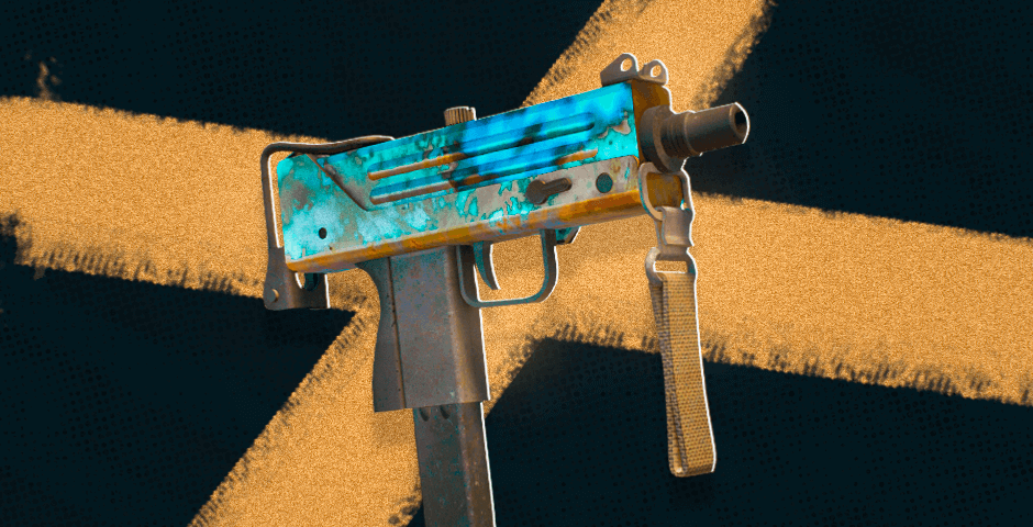 Case Hardened Pattern on MAC-10