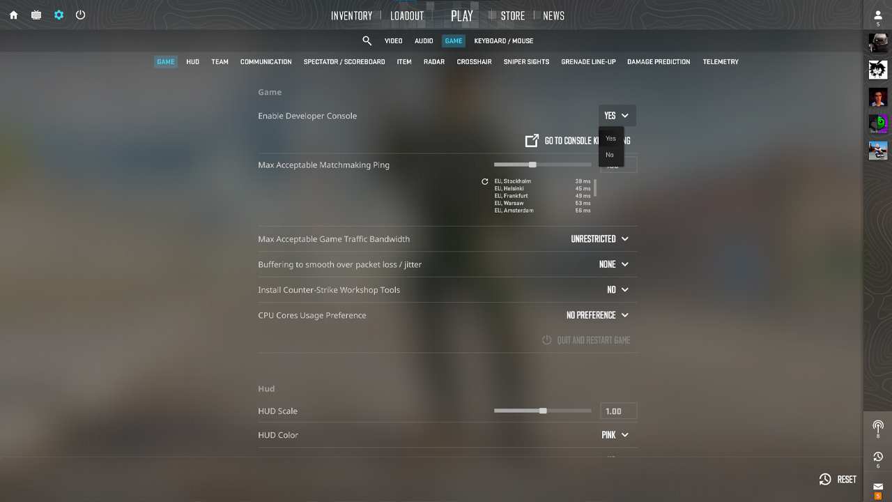 Via Console Commands