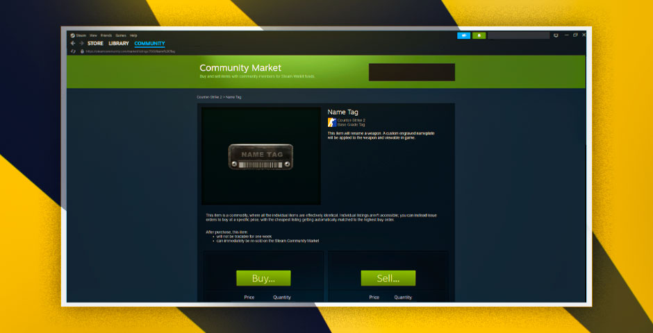 NameTag on Market