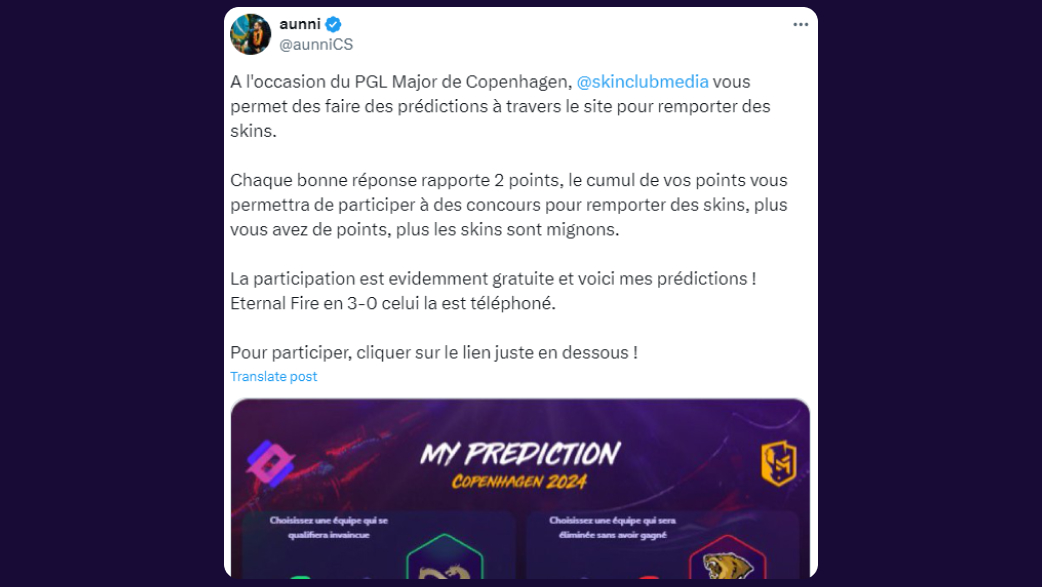 aunni: A l’occasion du PGL Major de Copenhagen