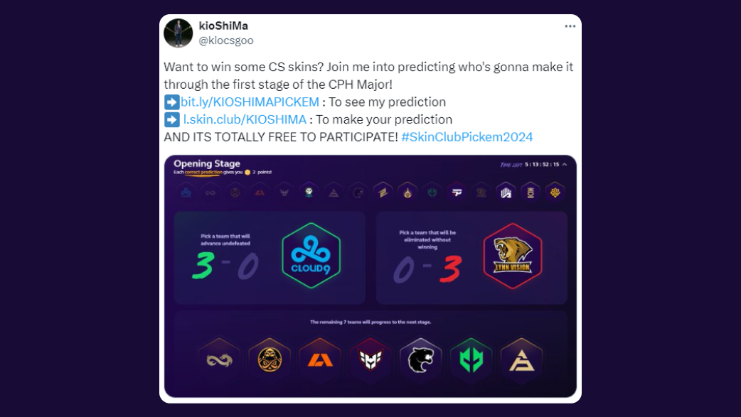 kioShiMa: Join me into predicting who’s gonna make it through the first stage of the CPH Major!