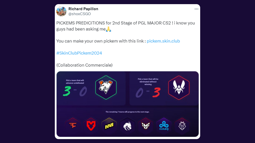Richard Papillon: PICKEMS PREDICITIONS for 2nd Stage of PGL MAJOR CS2 ! i know you guys had been asking me
