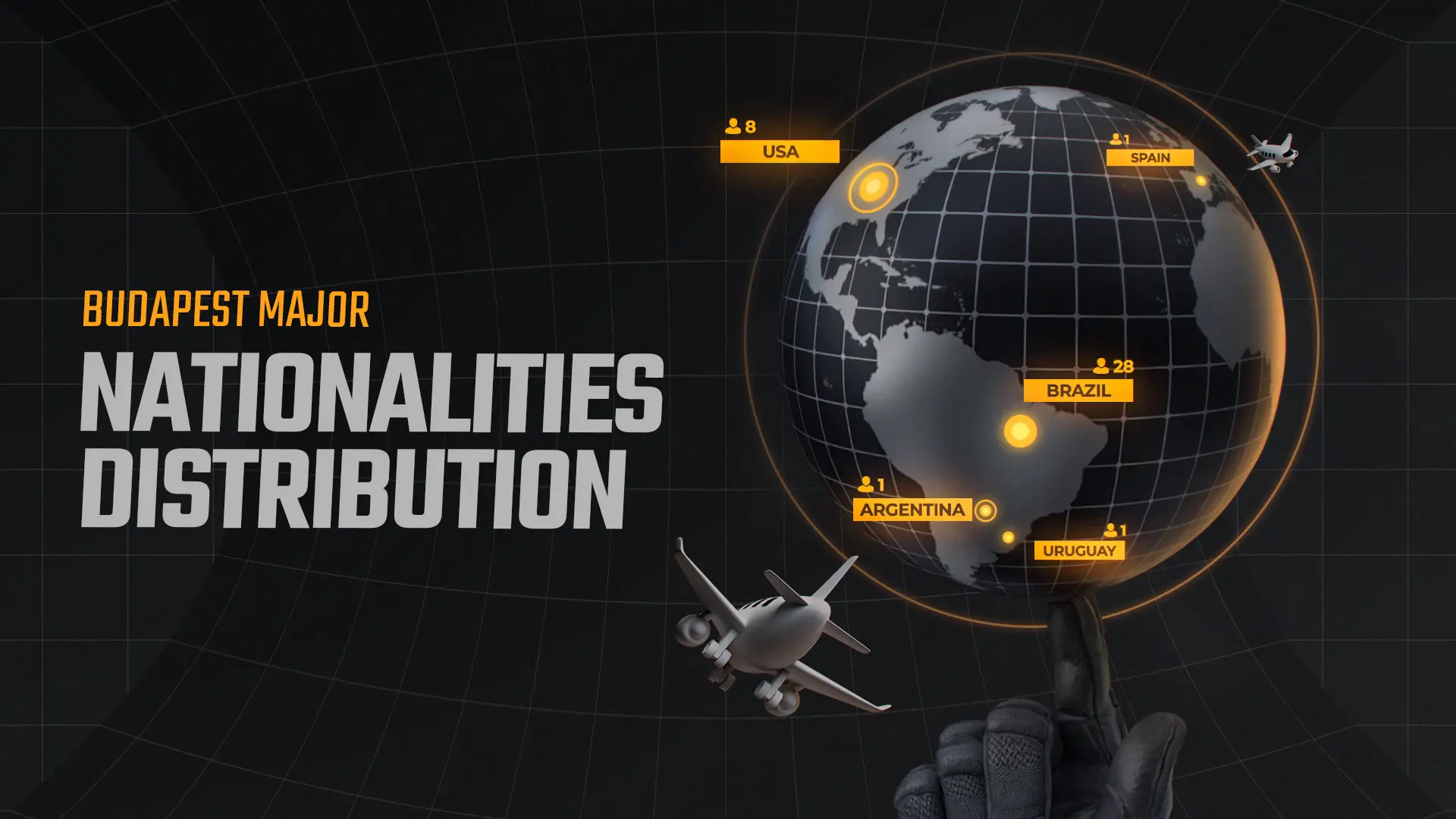 StarLadder Budapest Major 2025: Nationalities Distribution