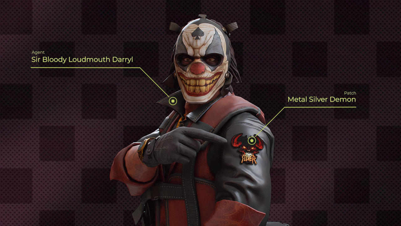 Sir Bloody Loudmouth Darryl with Metal Silver Demon