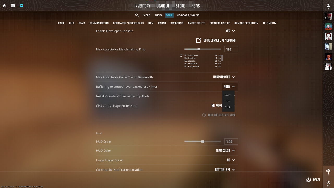 Adjust the "Buffering" Setting