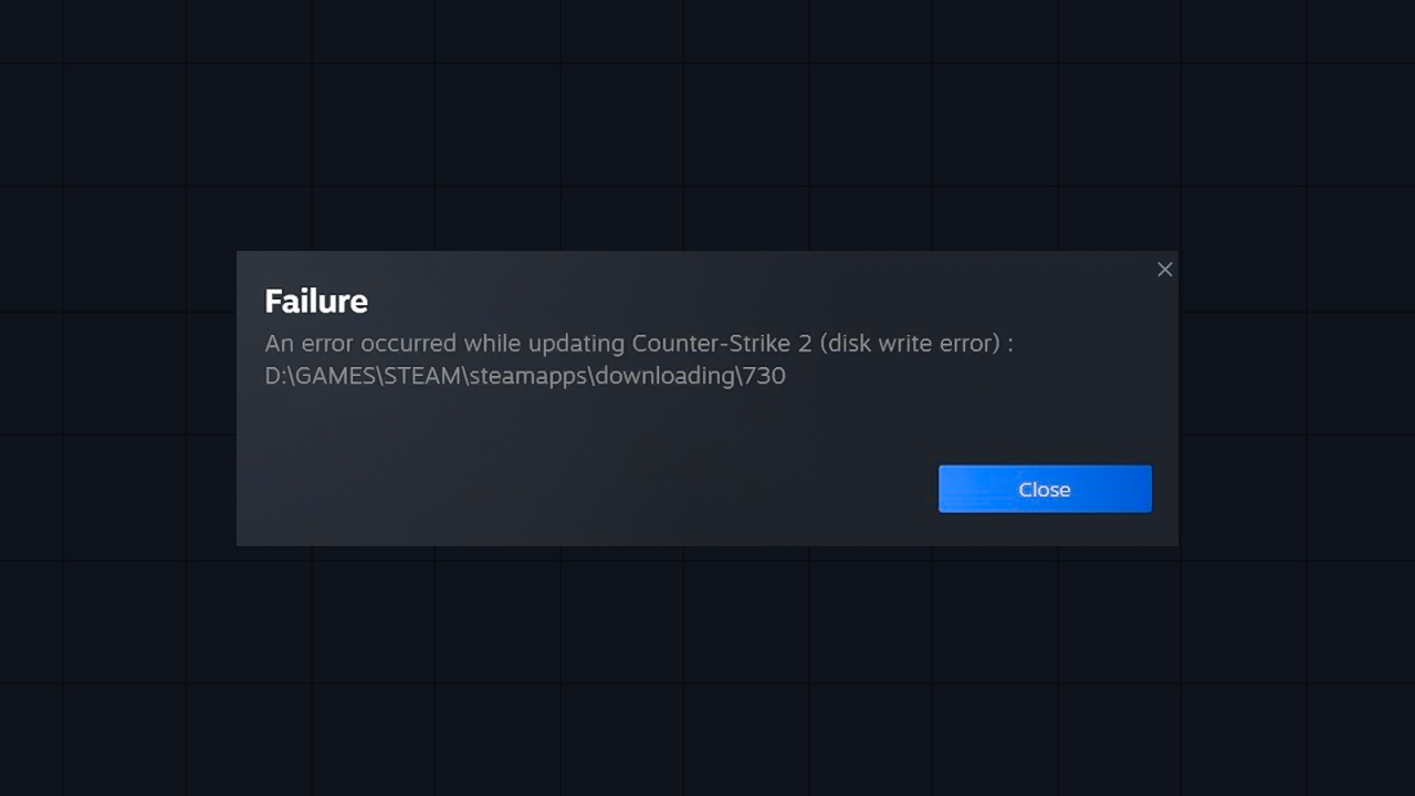 What Is a Steam Disk Write Error?