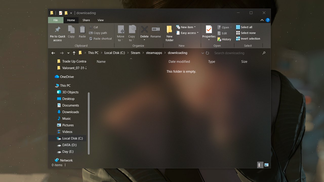 Delete Files in the steamapps/downloading Folder